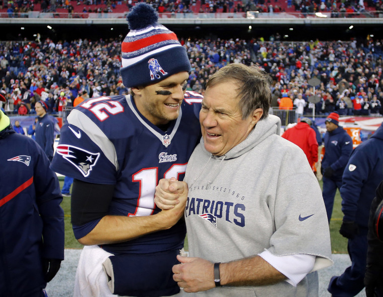 Image result for images of a tom brady and bill belichick