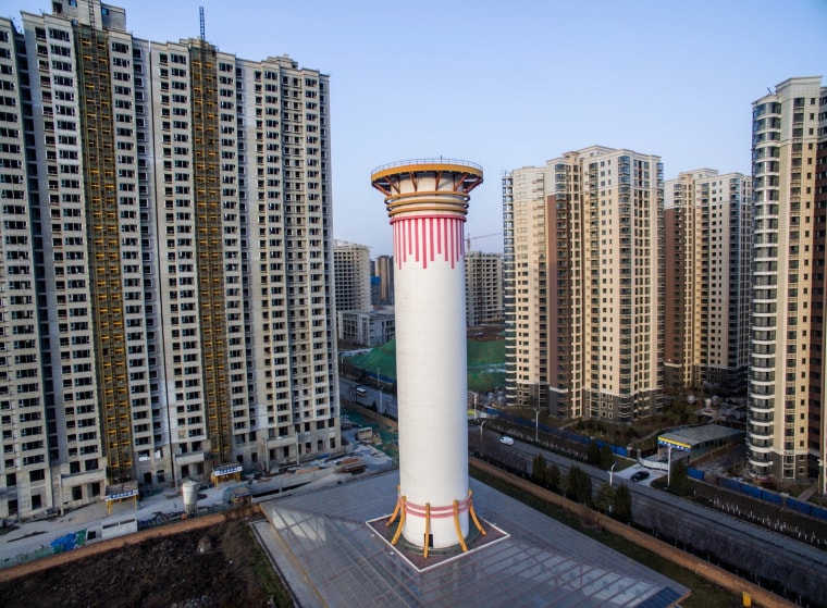 This skyscraper-sized air purifier is the world's tallest