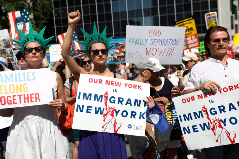 Image: Immigration protests New York