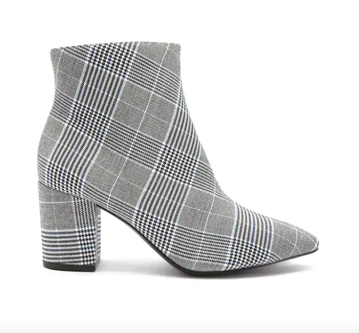 checkered ankle boots