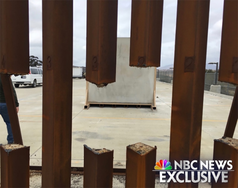 Image: Border wall steel prototype