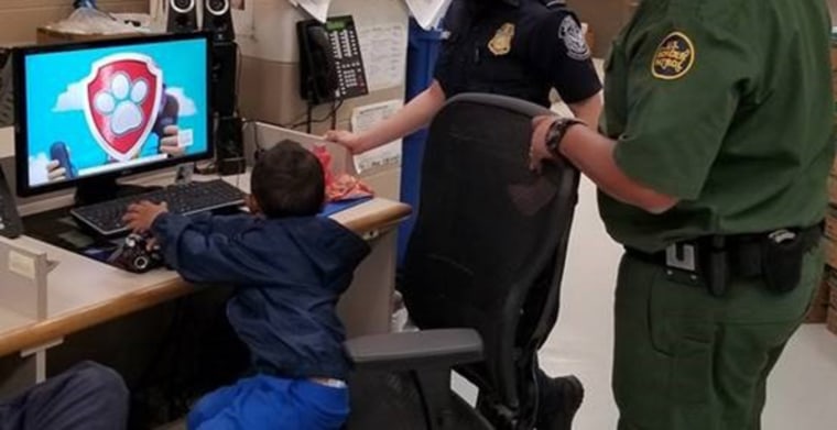 U.S. border agents said a three-year-old migrant watched movies