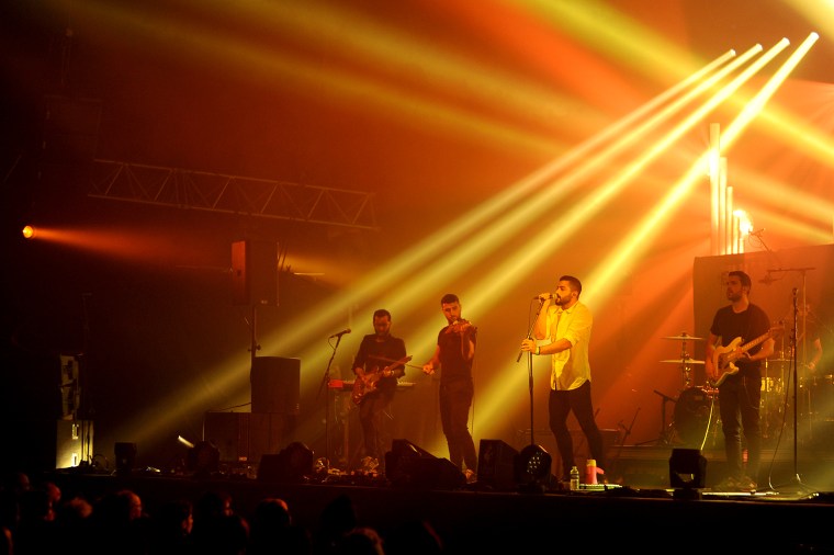 Image: Mashrou' Leila performs at a music festival in Bourges, France, on April 26, 2015.