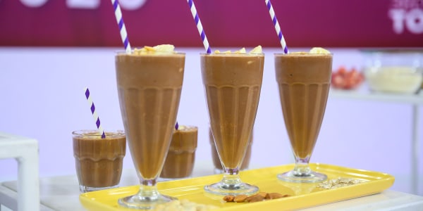 Dairy-free chocolate peanut butter milkshake