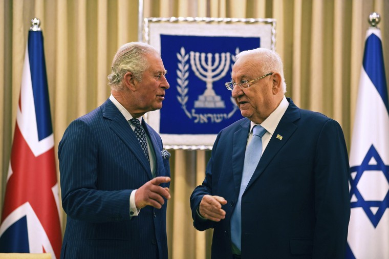 Image: Britain's Prince Charles meets Israel President Reuven Rivlin