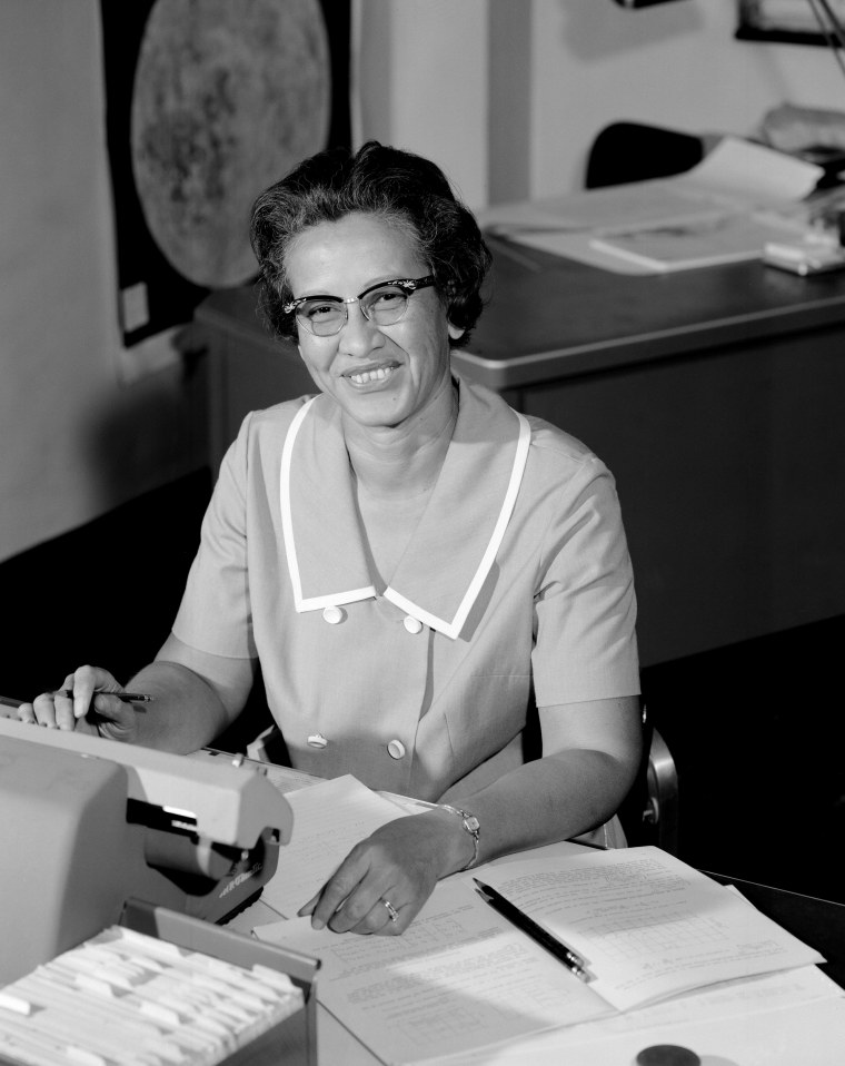 Image: NASA space scientist and mathematician Katherine Johnson at Langley Research Center in Va., in 1966.