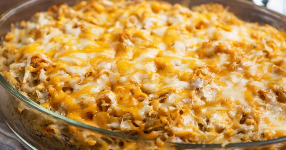 This cheesy beef and hash brown casserole is the ultimate comfort food