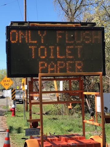 Image: Only flush toilet paper