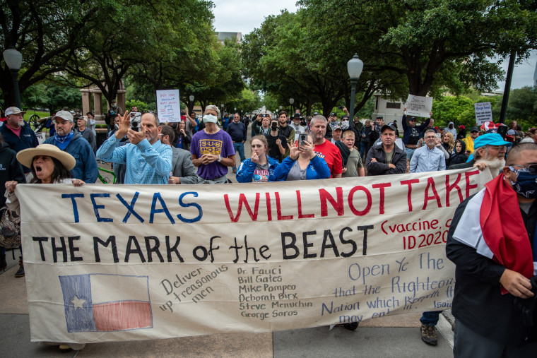 Image: Demonstrators Protests At Texas State Capitol Against Governor's Stay At Home Order