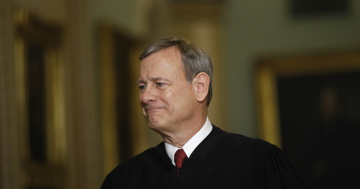 Chief Justice John Roberts was briefly hospitalized last month for head injury after fall - NBC News