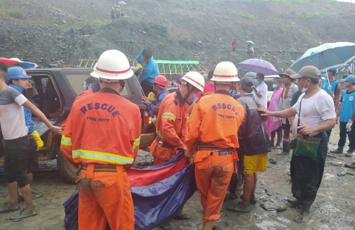 Dozens killed by landslide at Myanmar jade mine