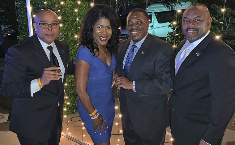 Greg Willis, Temi Bush, Robert Howard and Darnell Streat of Emperors Cut Cigars in Nicaragua as part of their research and networking in building their brand.