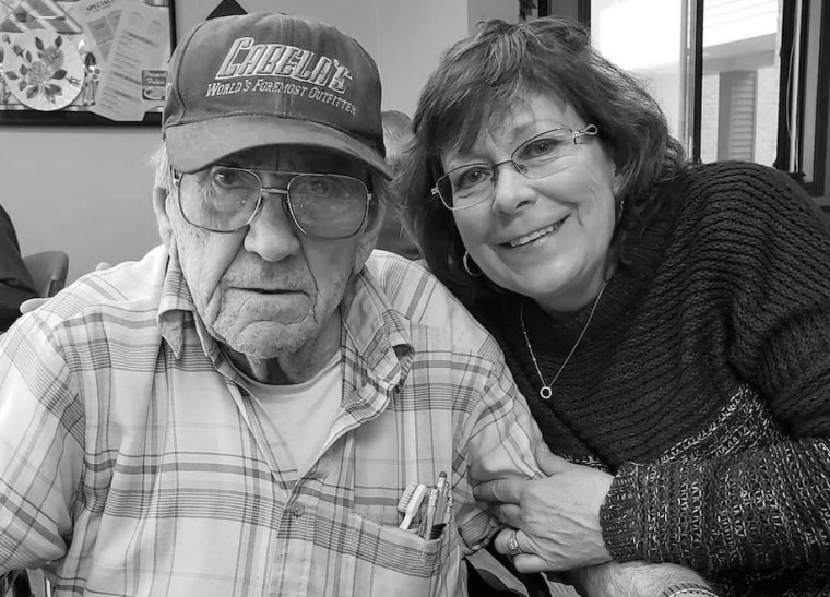 Tammy Roberg with her father, Chester Peske.