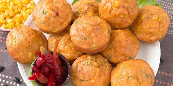 Ree Drummond's Green Chile and Cheddar Cornbread Muffins