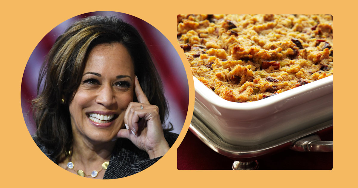Kamala Harris shares her family’s favorite cornbread dressing recipe