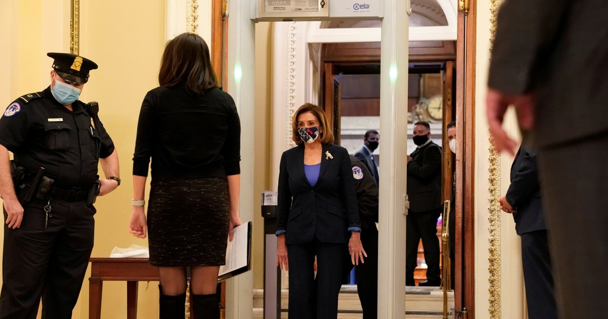 Republicans protest and bypass new metal detectors inside the Capitol after riot