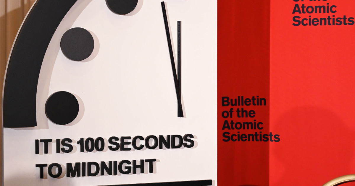 Doomsday Clock set to 100 seconds until midnight – dangerously close to disaster