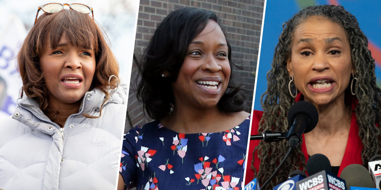 (L-R) Kathy Barnette, Andrea Campbell and Maya Wiley are all expected to run in the 2022 midterms.