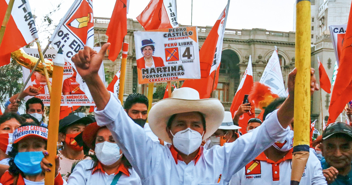 The election in Peru is the leader for the end of the candidate, left left, Pedro Castillo