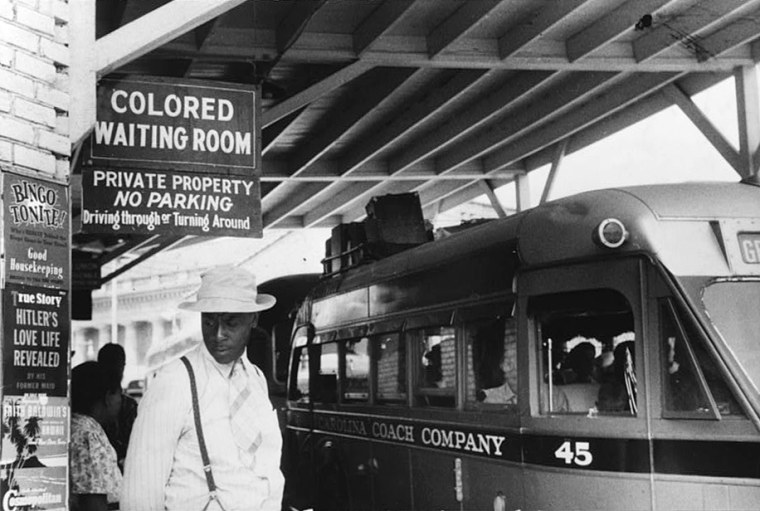 A bus station in Durham, N.C., May 1940.