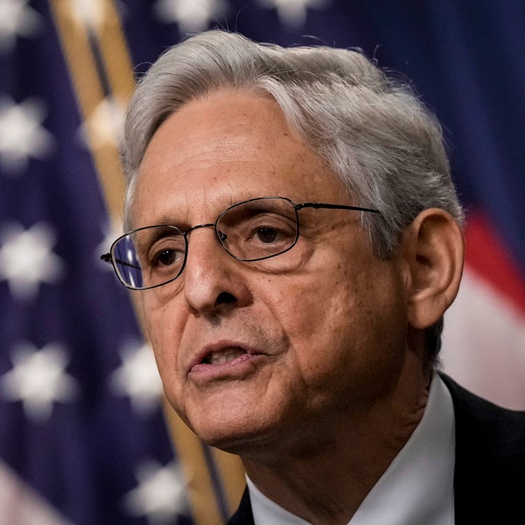 Attorney General Merrick Garland delivers a statement at the U.S. Department of Justice on Aug. 11, in Washington, D.C.
