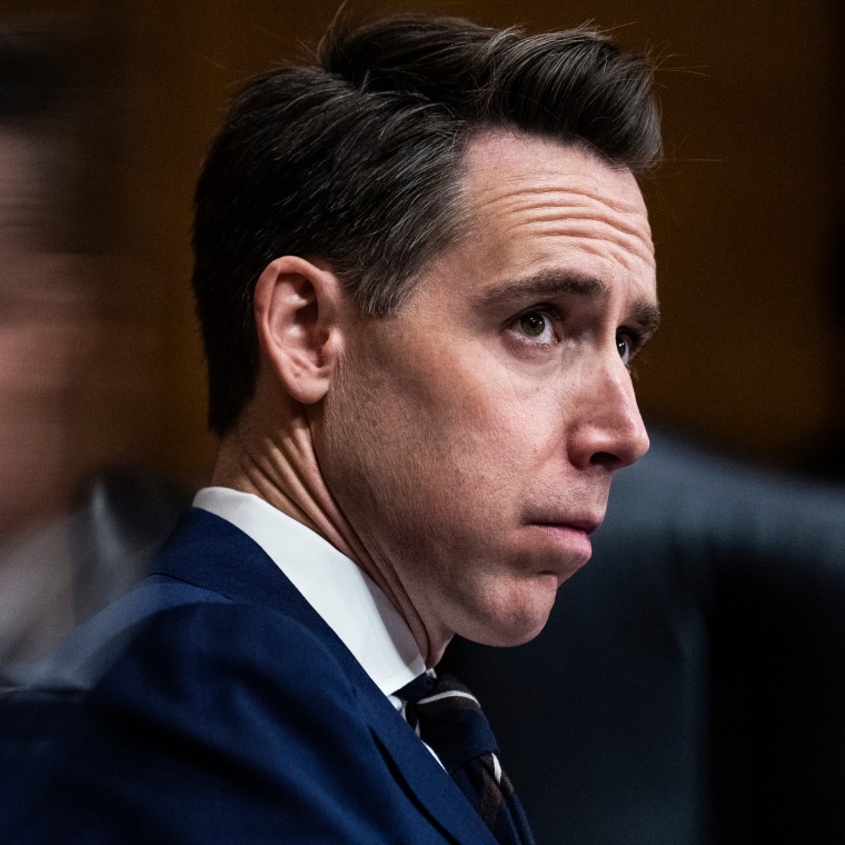 Josh Hawley, R-Mo., attends a Senate Homeland Security and Governmental Affairs Committee markup in Dirksen Building on March 15, 2023. 