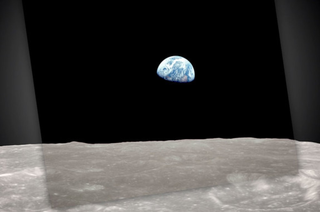 Image result for earthrise photo apollo 8