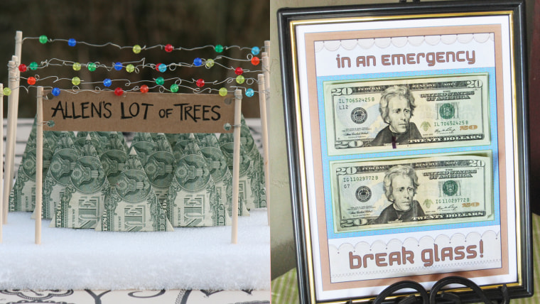 Creative cash gift tutorials from Pinterest will add