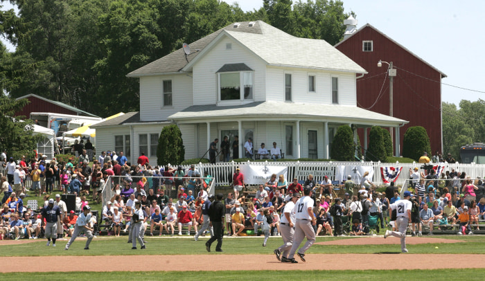 Play ball! Kevin Costner returns to 'Field of Dreams' for film's 25th